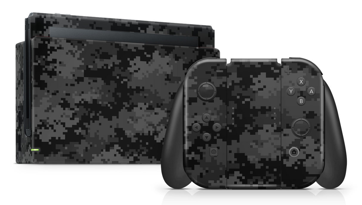 Nintendo Switch 17 Skin Black Digi Camo