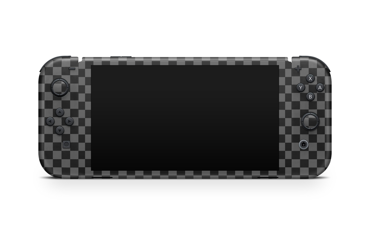 Nintendo Switch OLED Skin Checkers black