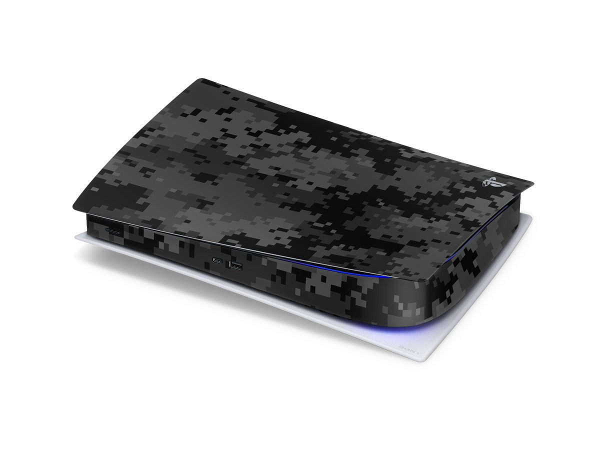Playstation 5 Digital Skin Black Digi Camo