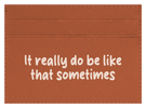 It Really Do Be Like That Sometimes