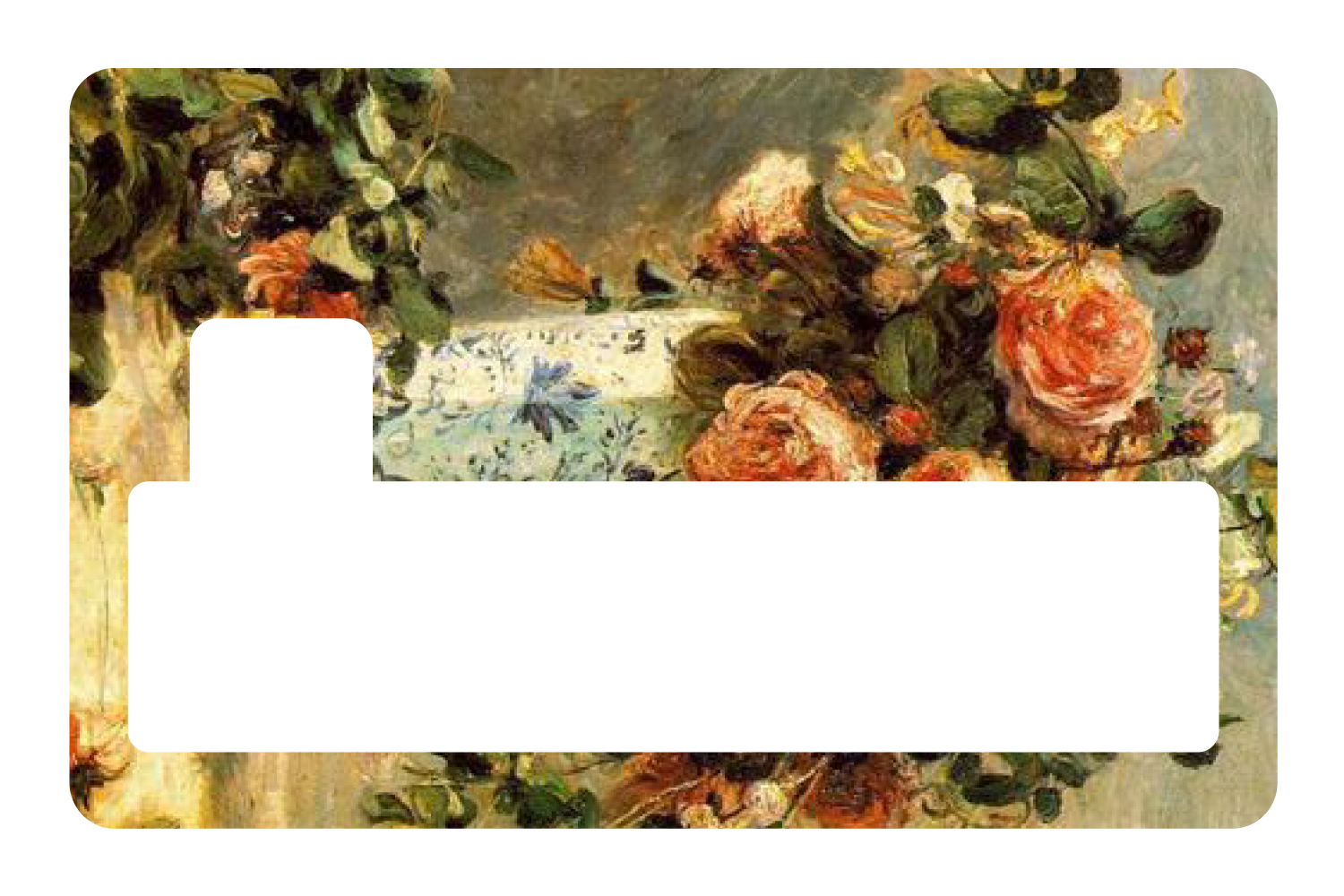 Roses and Jasmine in a Delft Vase