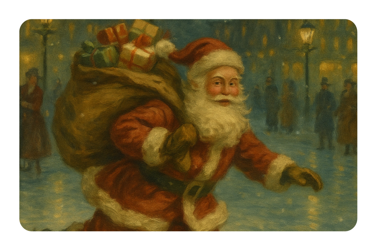 Skating Santa