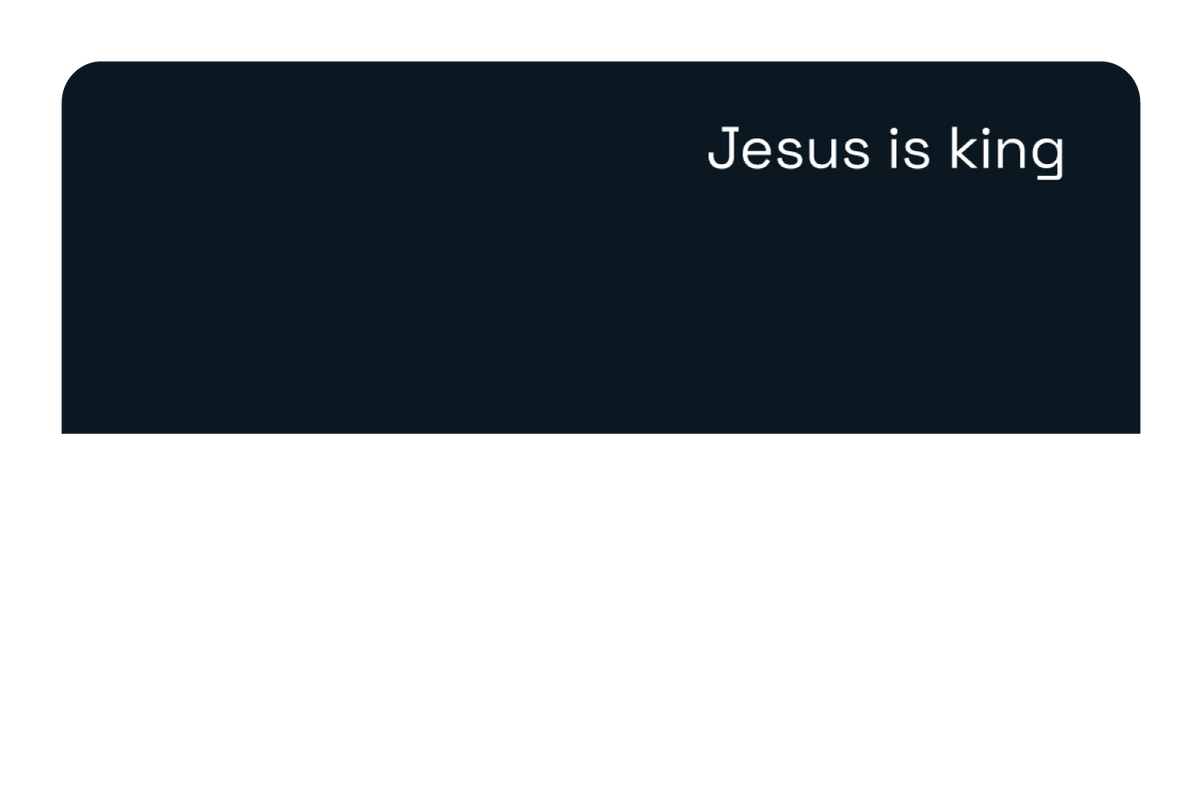 Jesus Is King
