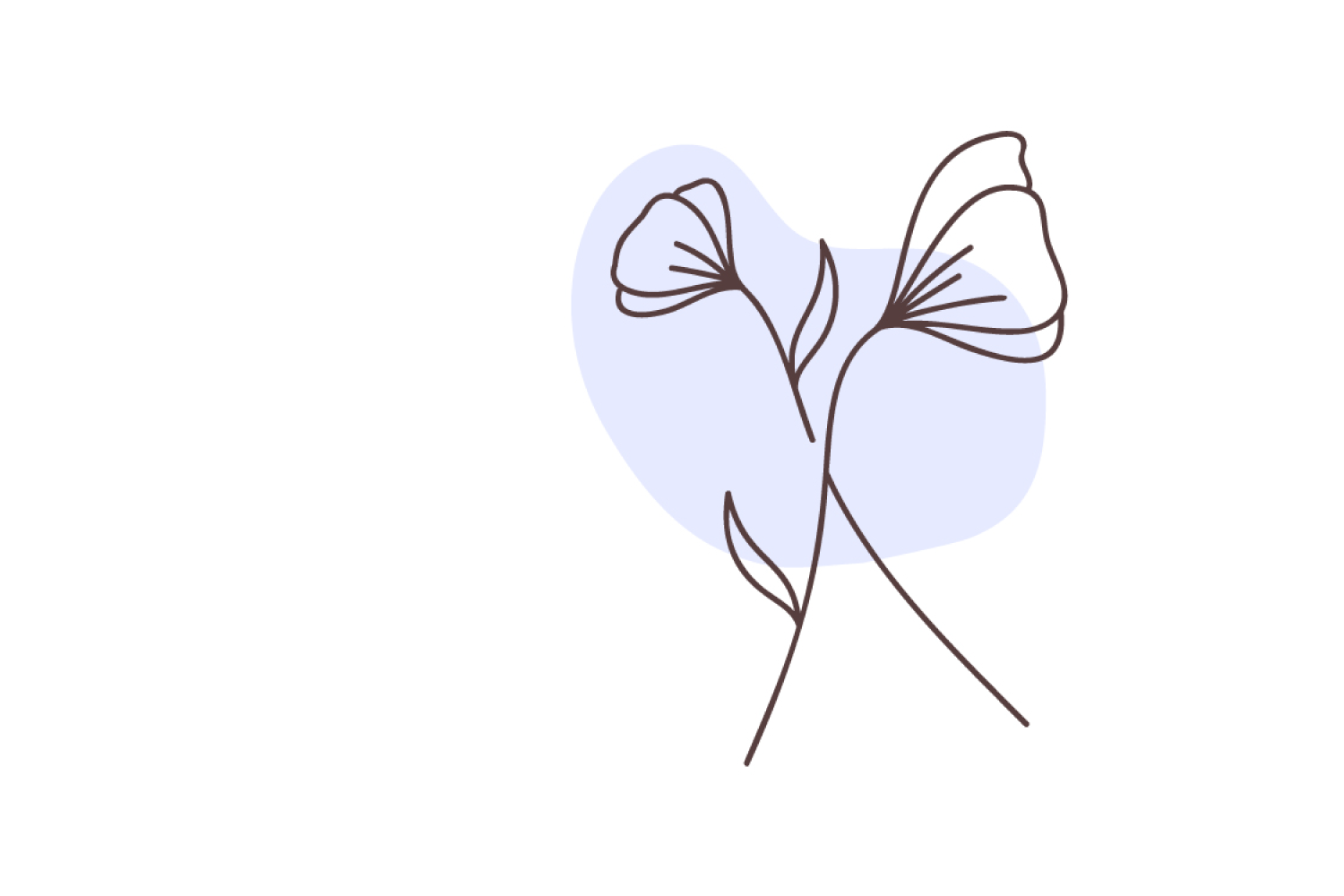 Leaf Doodle Blue