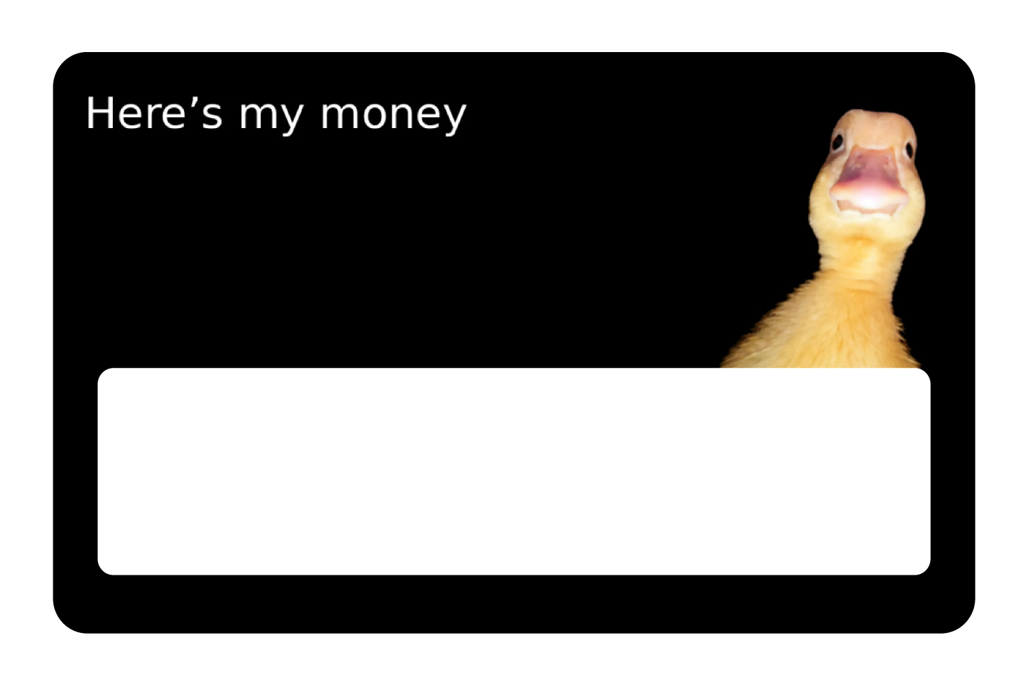 Here's the money