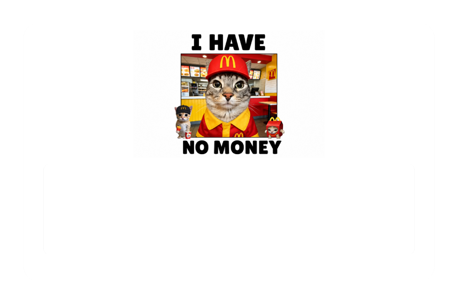 I have no money kitty