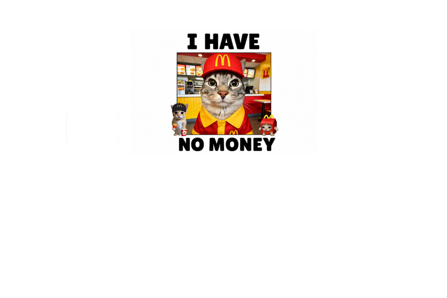I have no money kitty