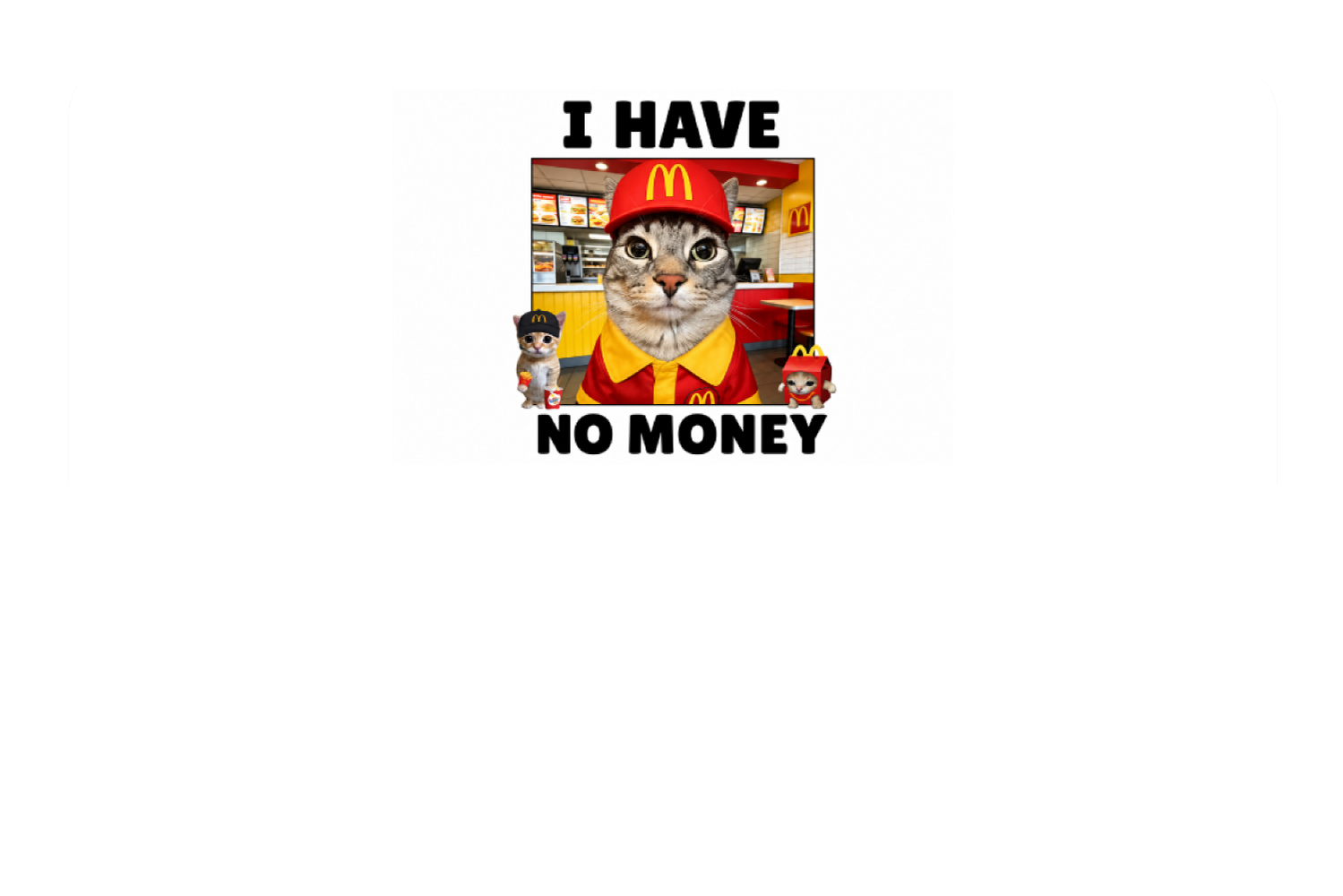 I have no money kitty