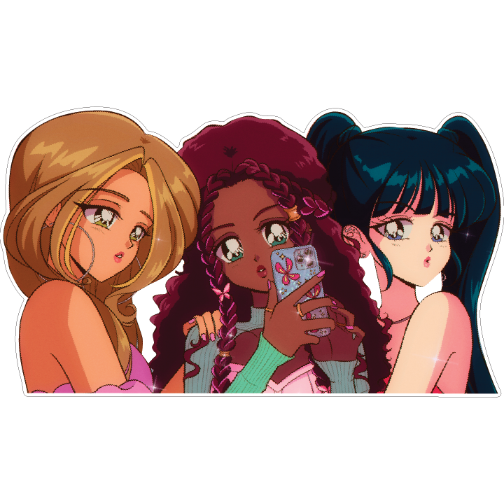 Flora, Aisha and Musa selfie