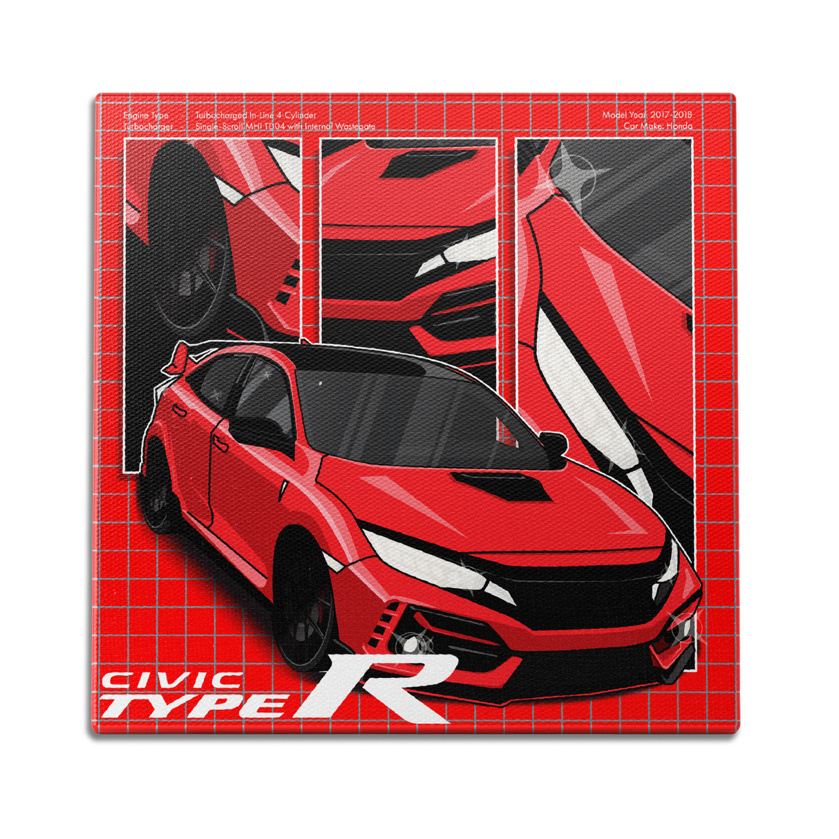 Civic 3 Panel Wall Art