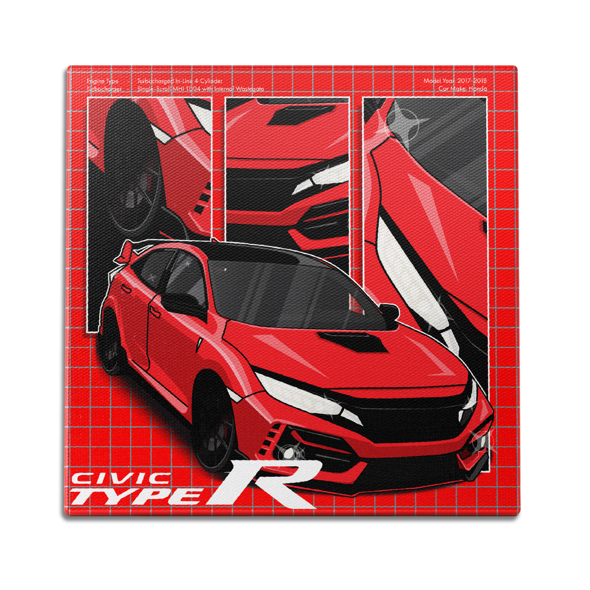 Civic 3 Panel Wall Art