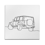 Jeep Line Art Wall Art