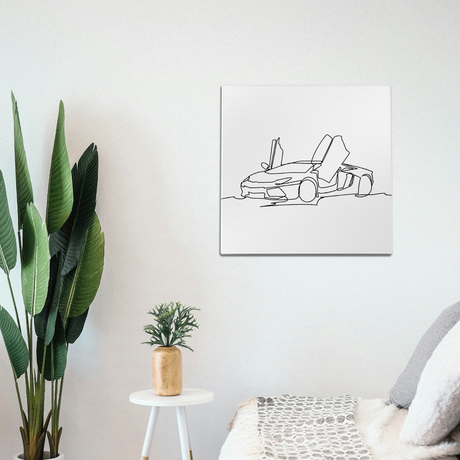 Lambo Line Art Wall Art