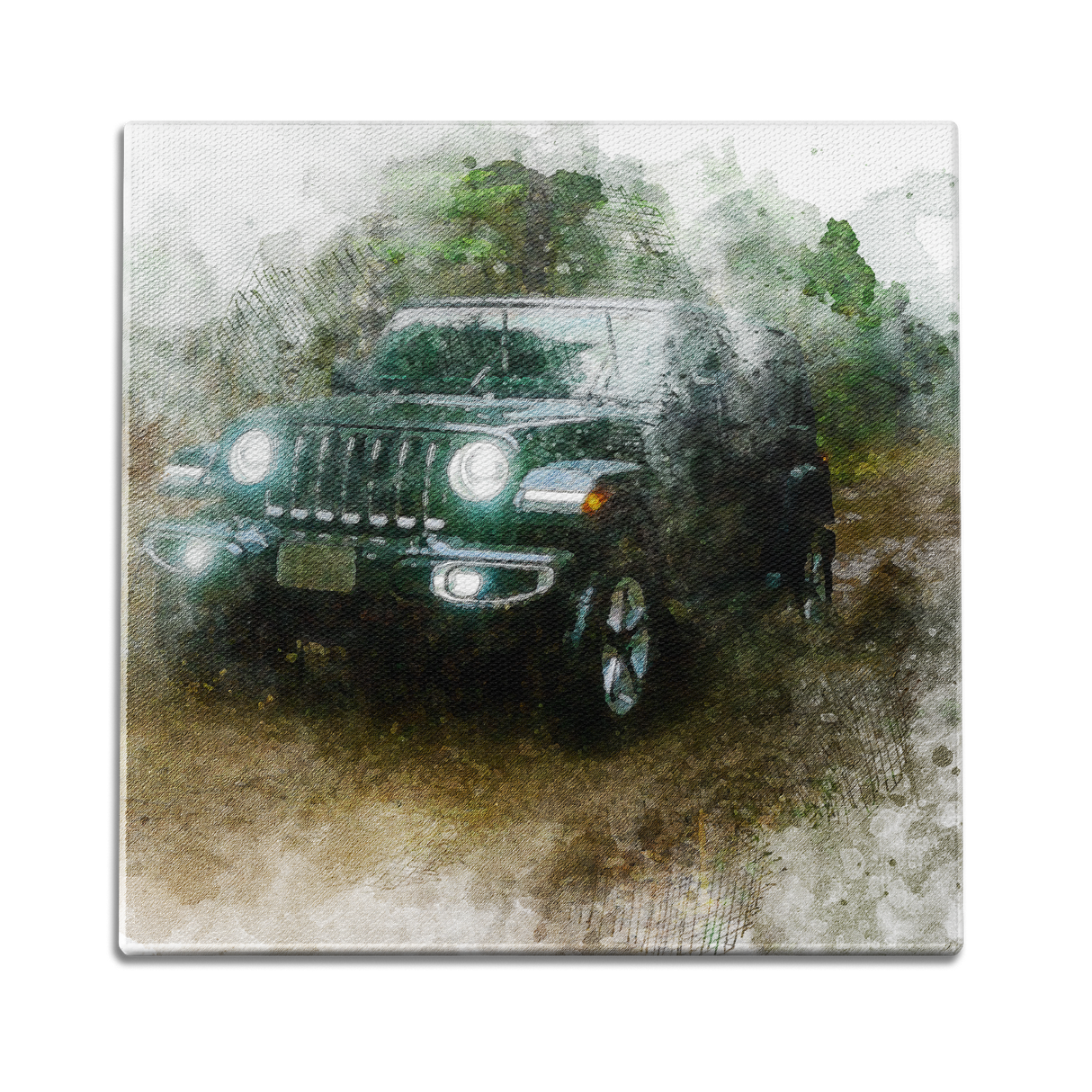 Jeep Water Color Wall Art