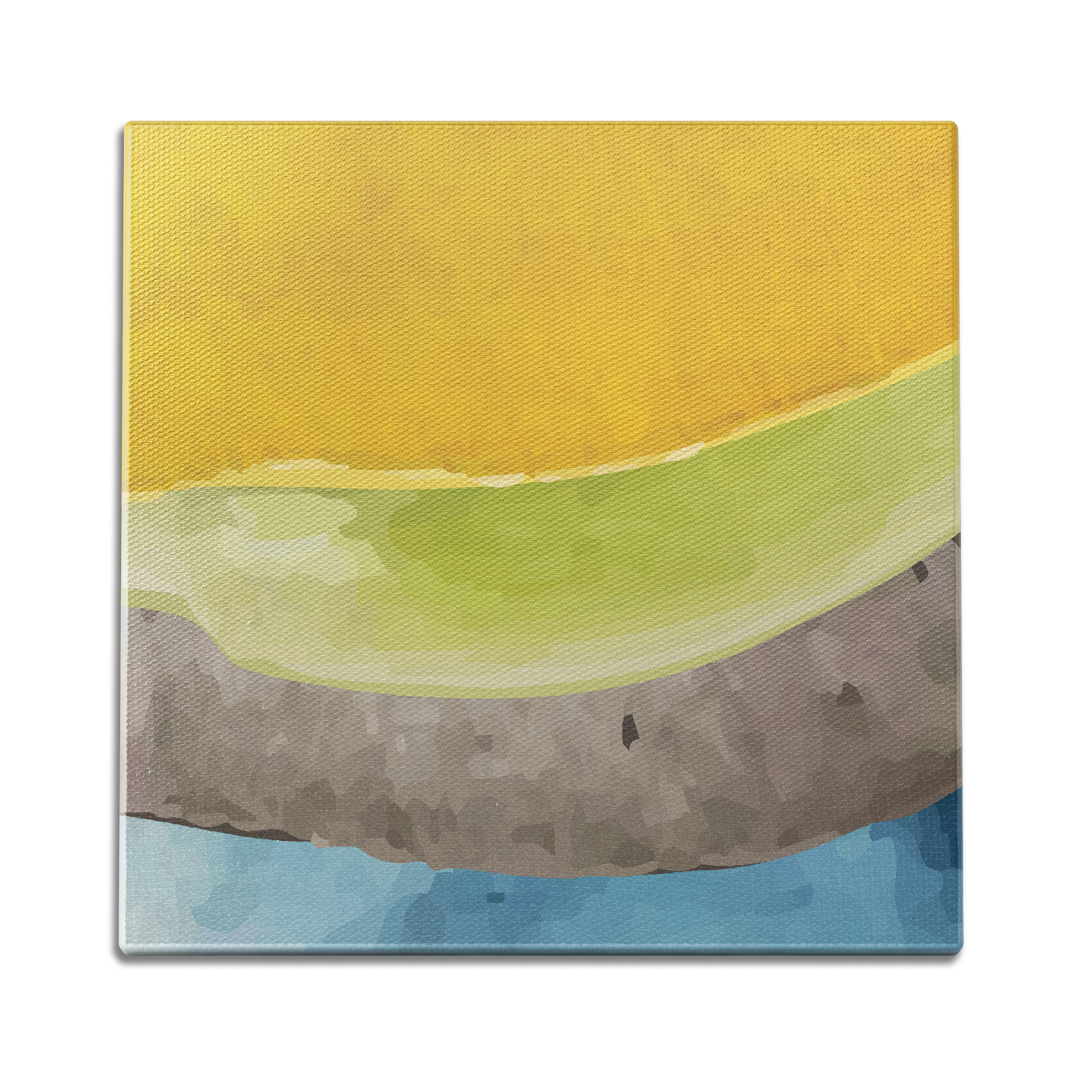 Sun Grass Land Water Wall Art