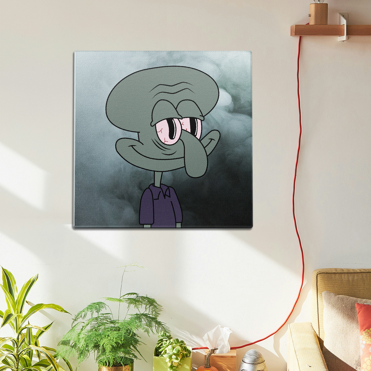 Ripped Squidward Wall Art