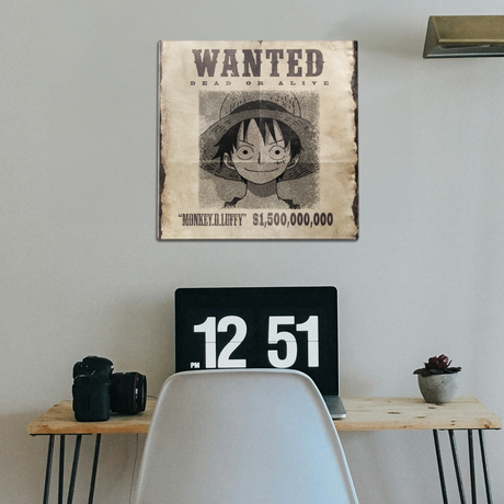 Wanted Luffy Wall Art