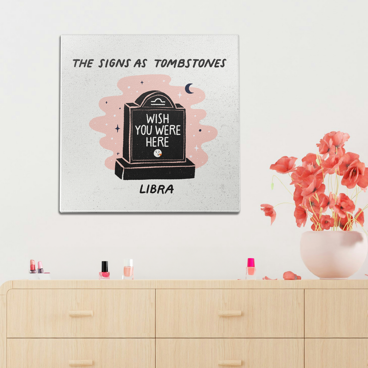 Libra as a Tombstone Wall Art