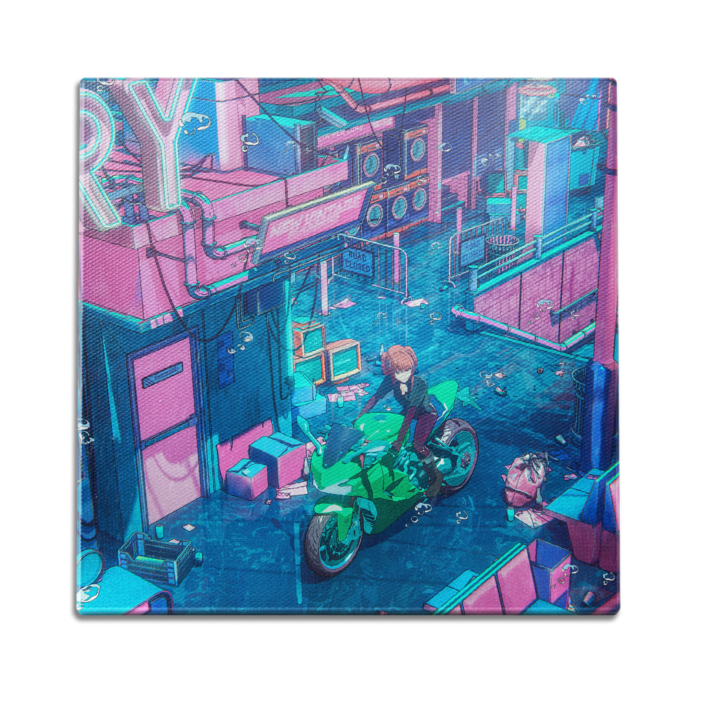 Anime Bike Scene Wall Art