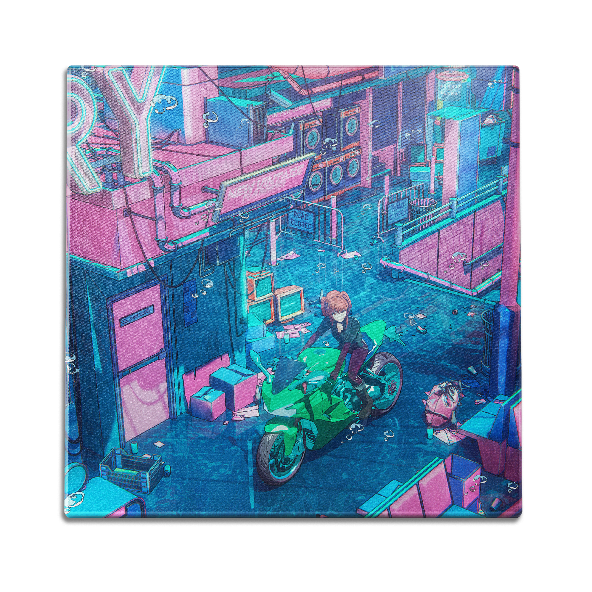 Anime Bike Scene Wall Art