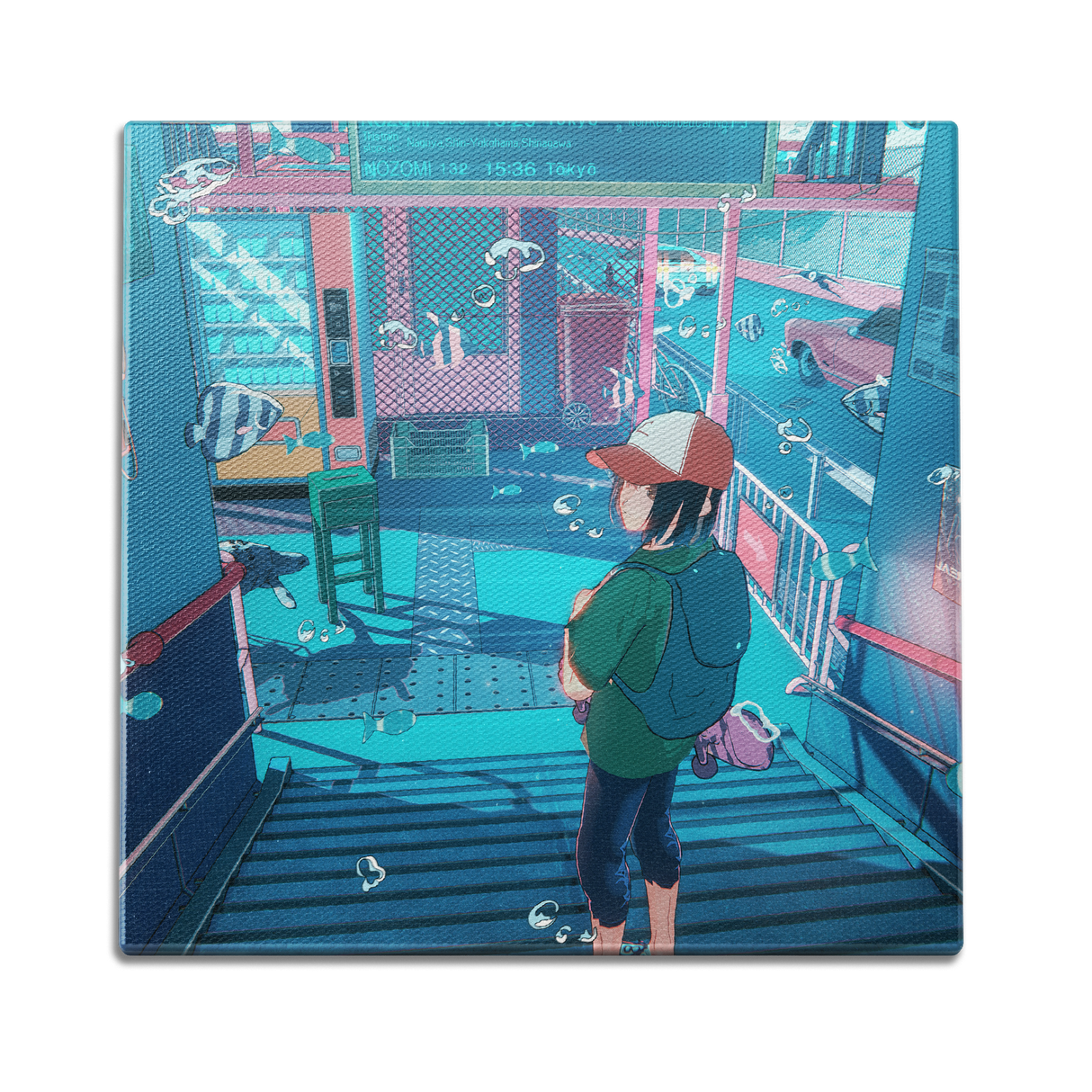 Anime Stairs Wall Art