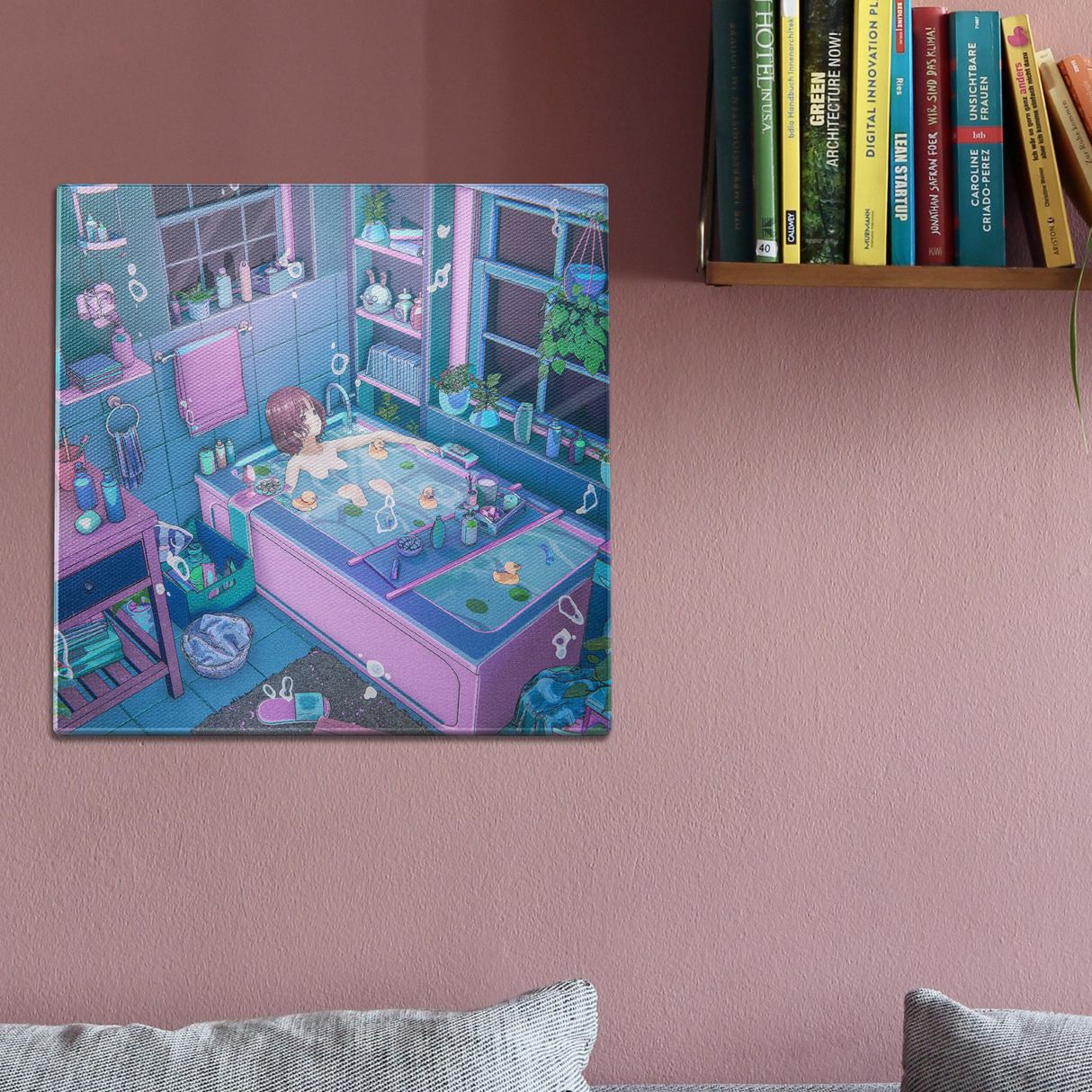 Bathtub Girl Scene Wall Art