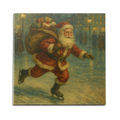 Skating Santa Wall Art