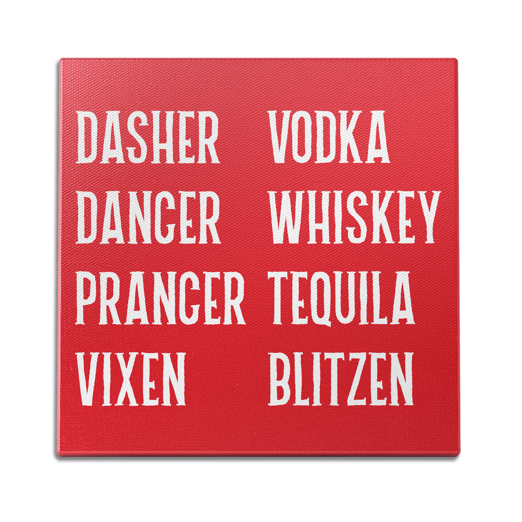 Dasher Dancer Vodka Wall Art
