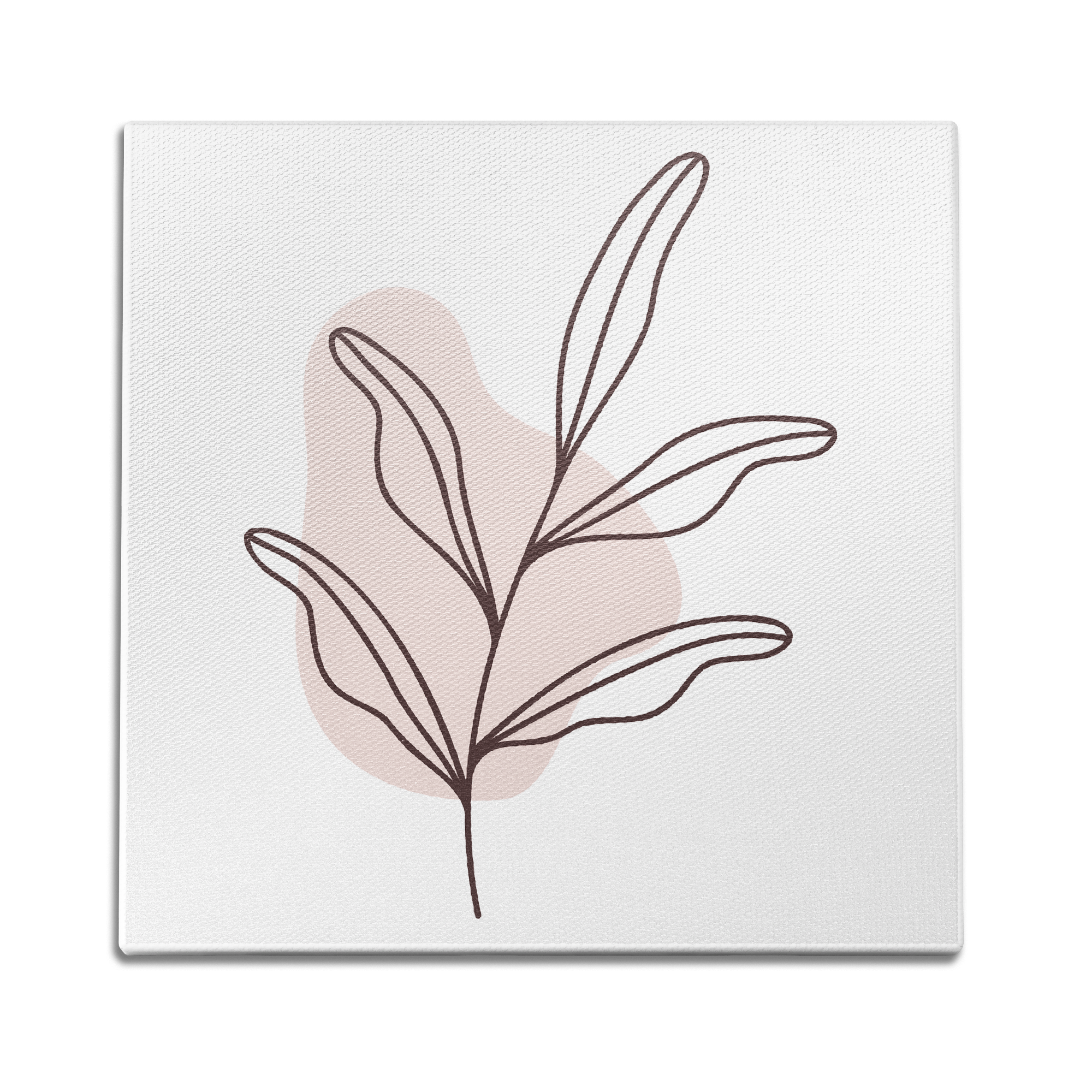 Leaf Doodle Pink Wall Art