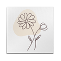 Flower Doodle Orange Wall Art