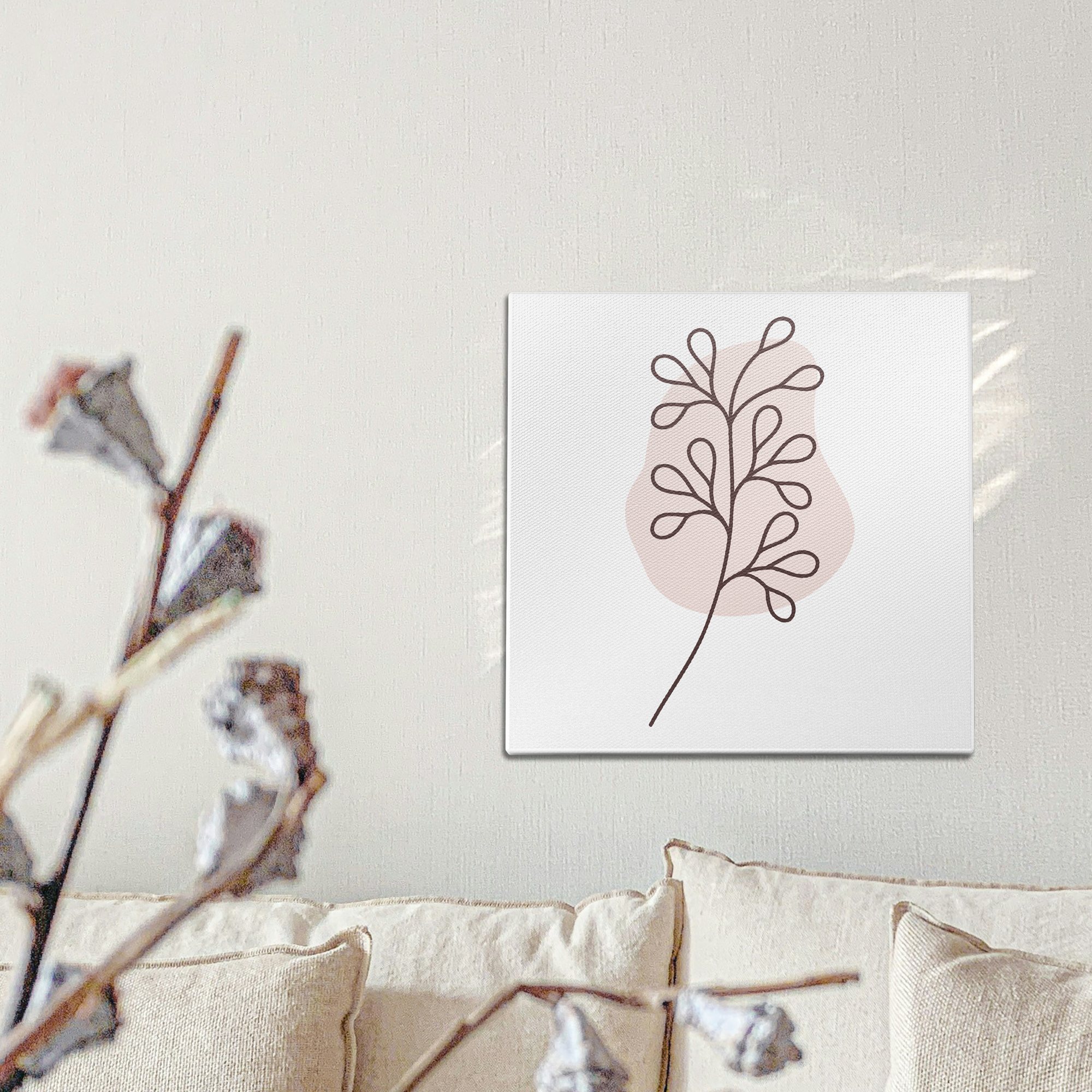 Flower Doodle Pink Wall Art