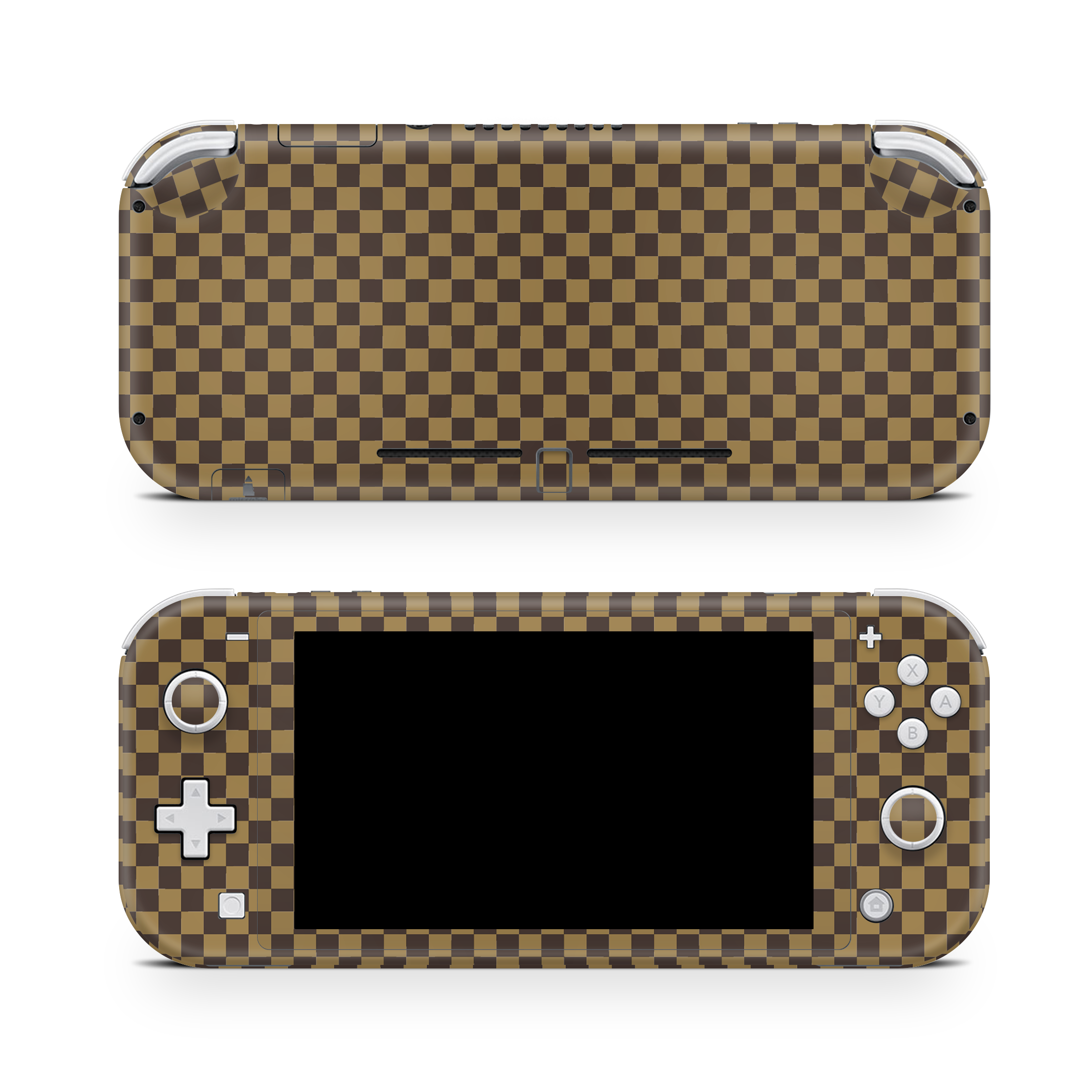 Nintendo Switch LITE Skin Checkers brown