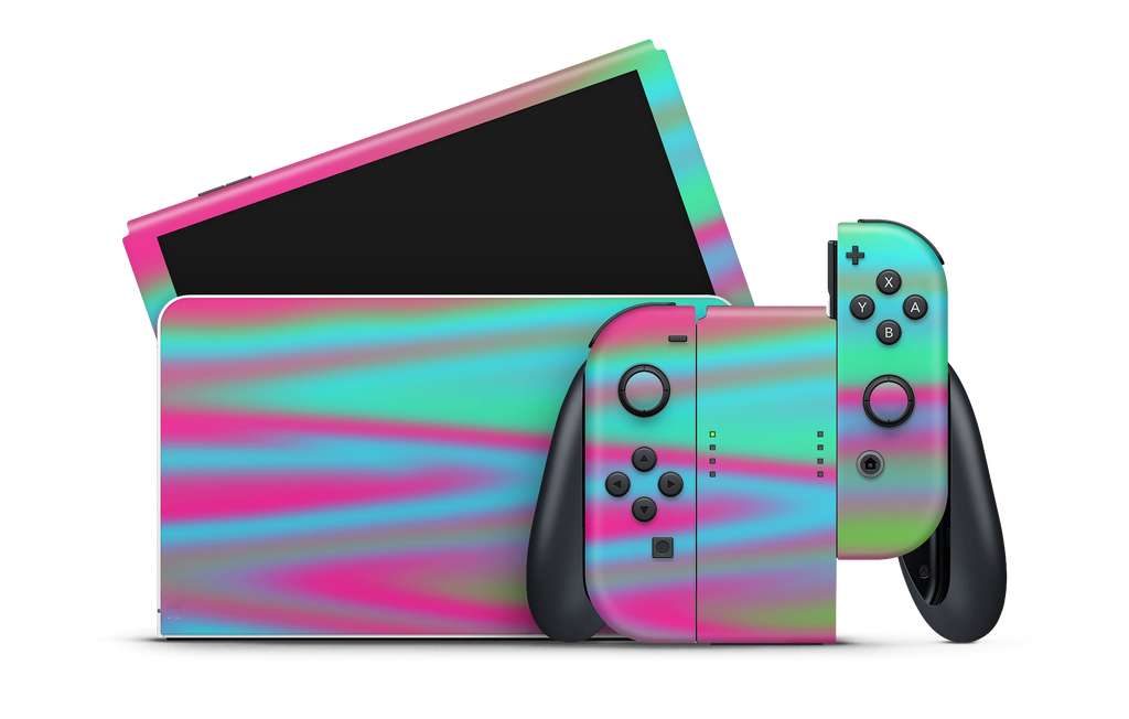 Nintendo Switch OLED Skin Electric Neon