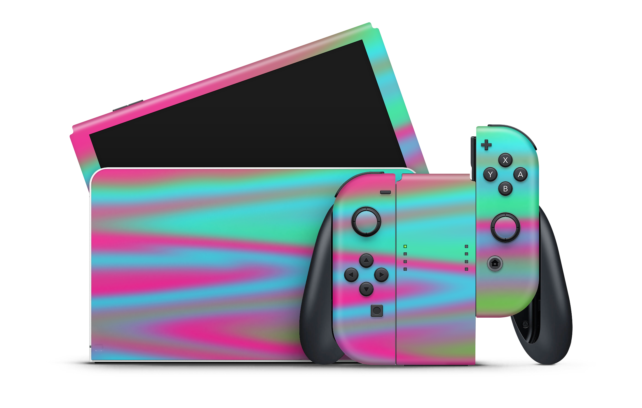 Nintendo Switch OLED Skin Electric Neon
