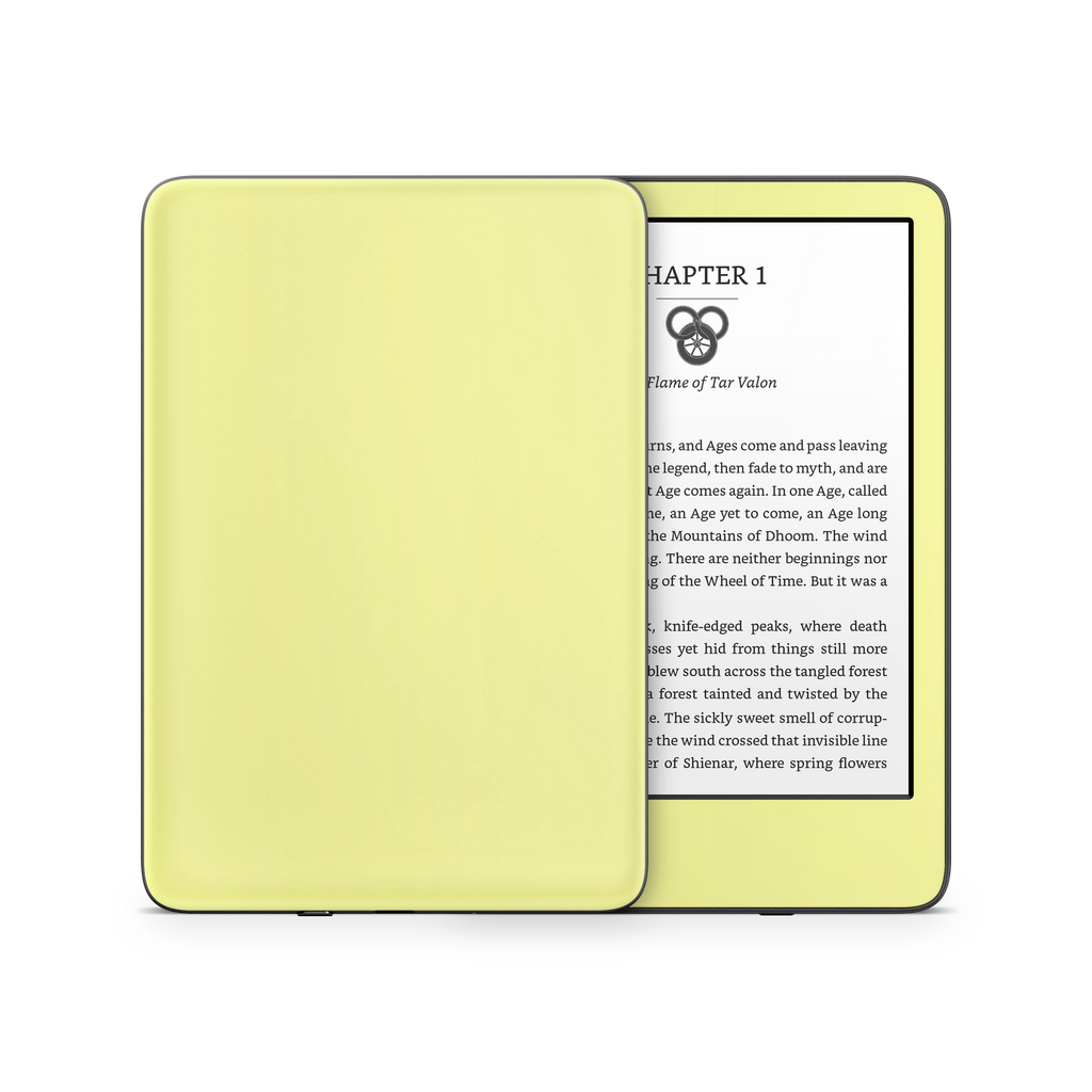 Pale Yellow Kindle eReader Skin