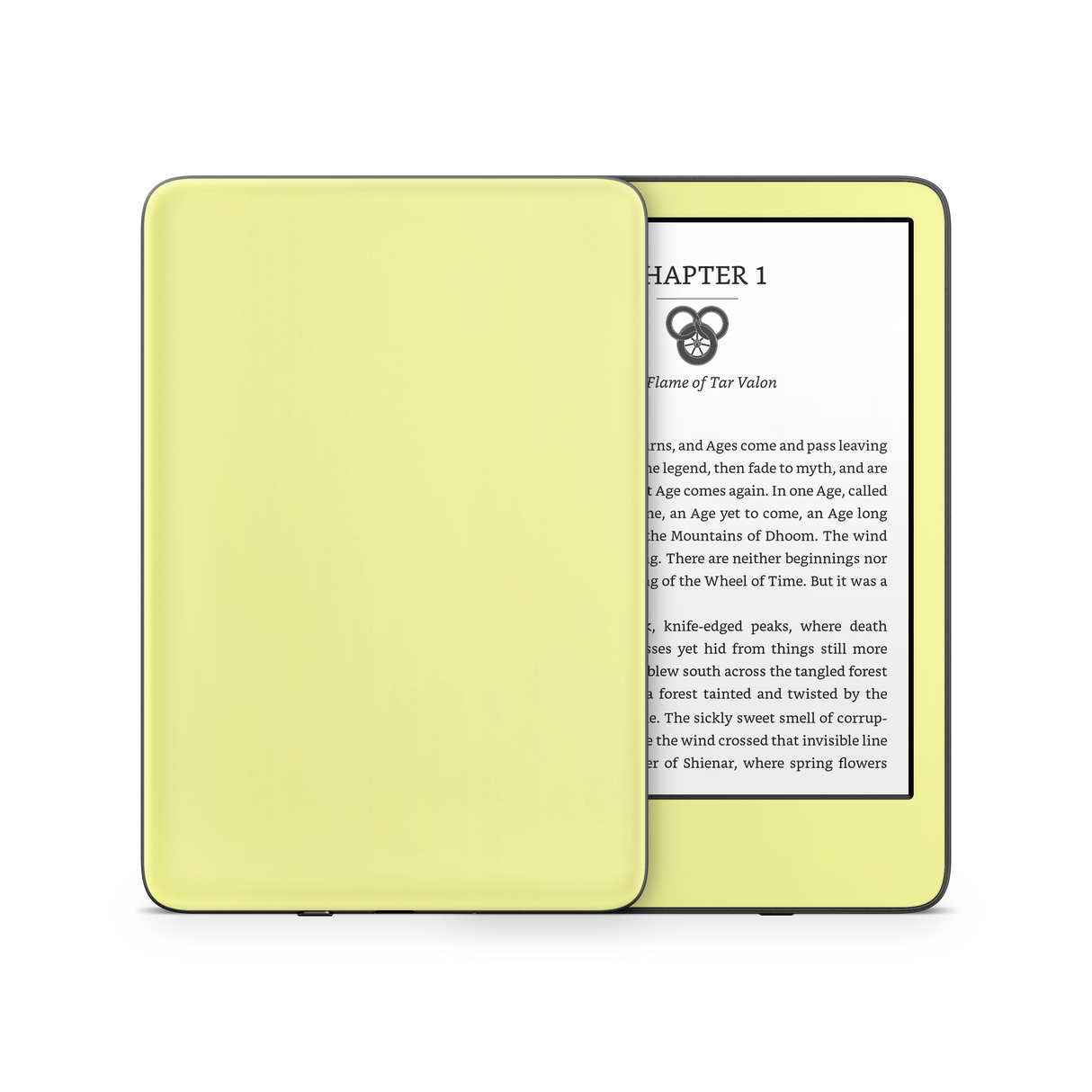 Pale Yellow Kindle eReader Skin