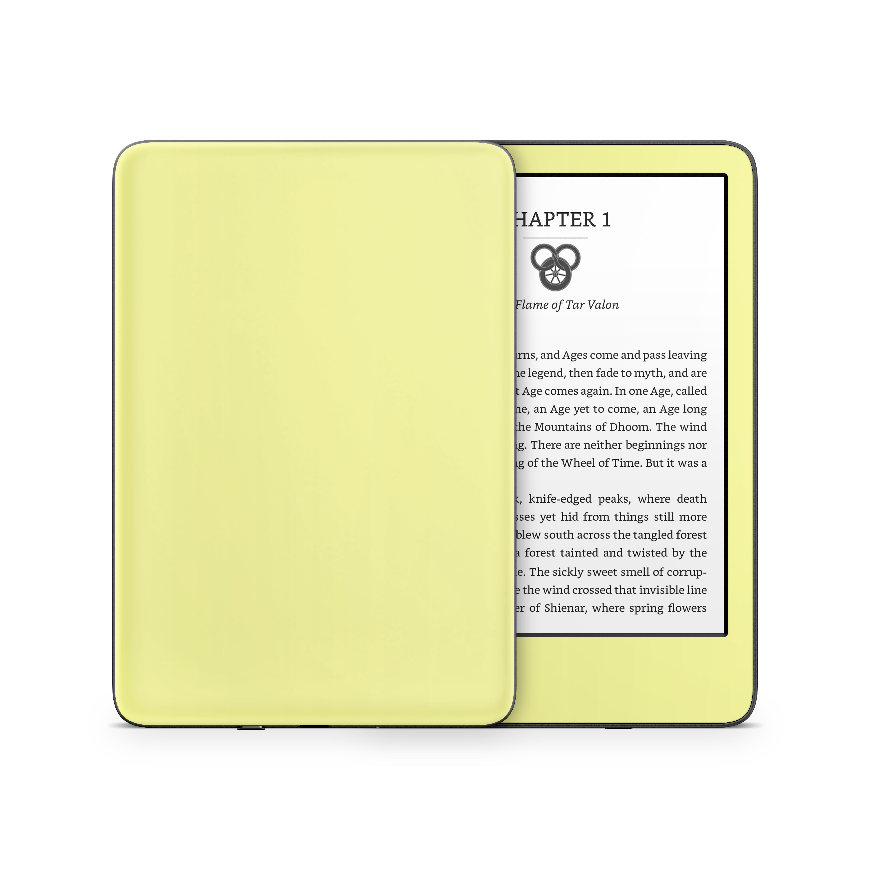 Pale Yellow Kindle eReader Skin