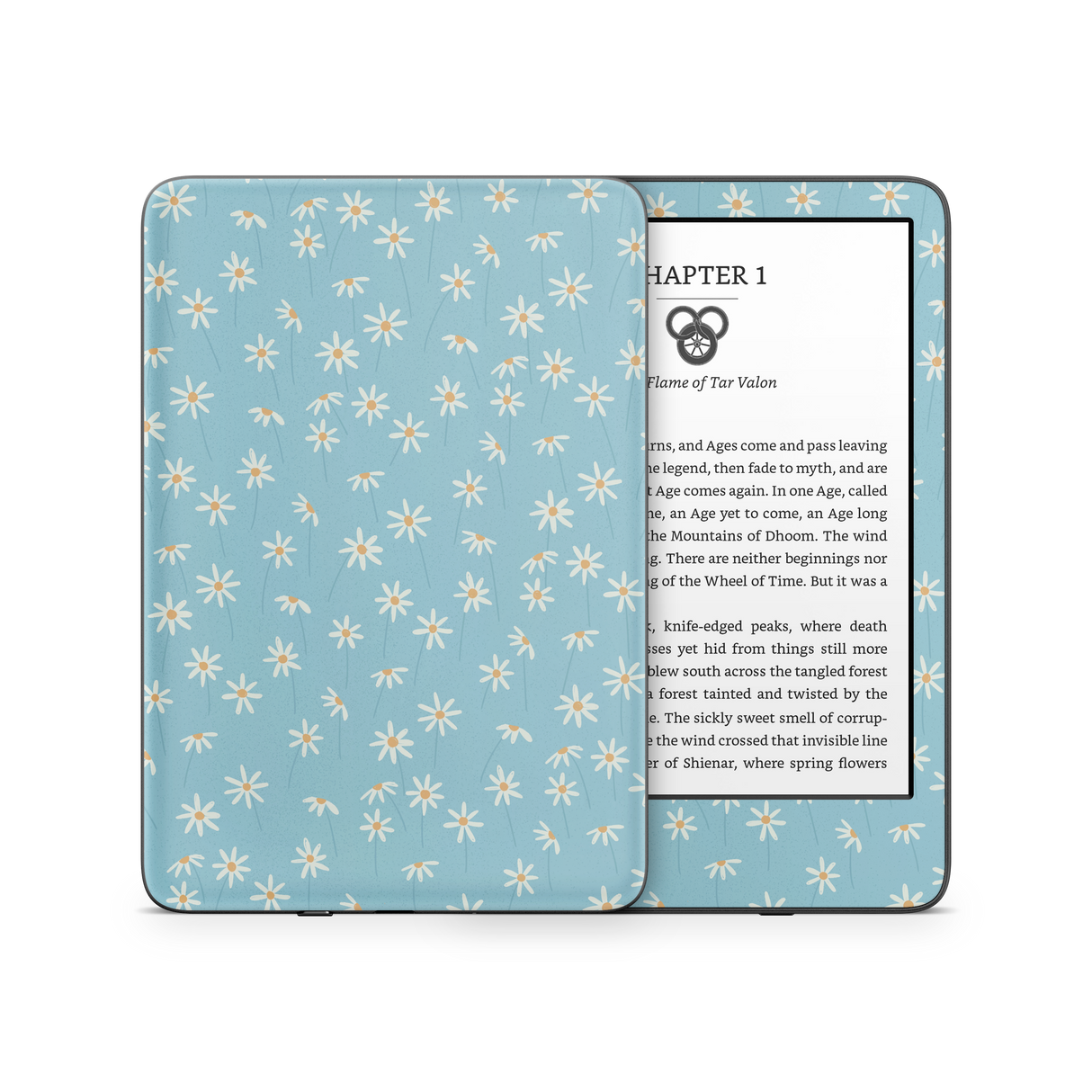 Daisy Blue Kindle Skin