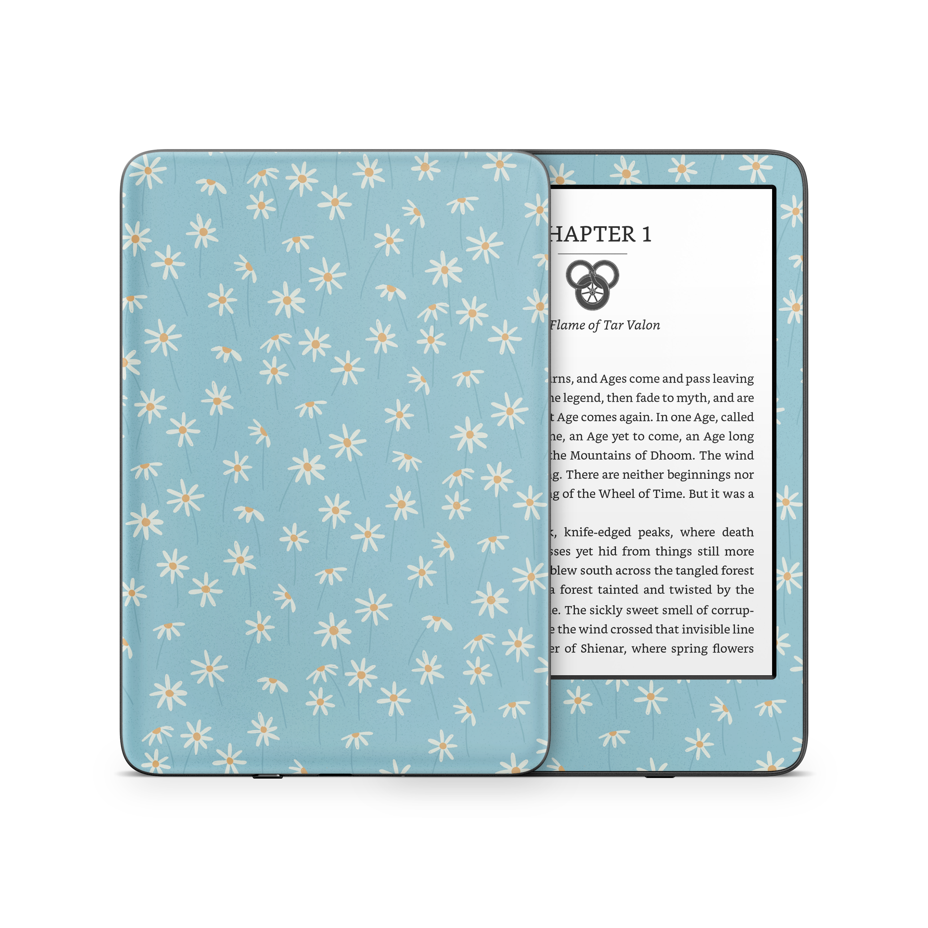 Daisy Blue Kindle Skin