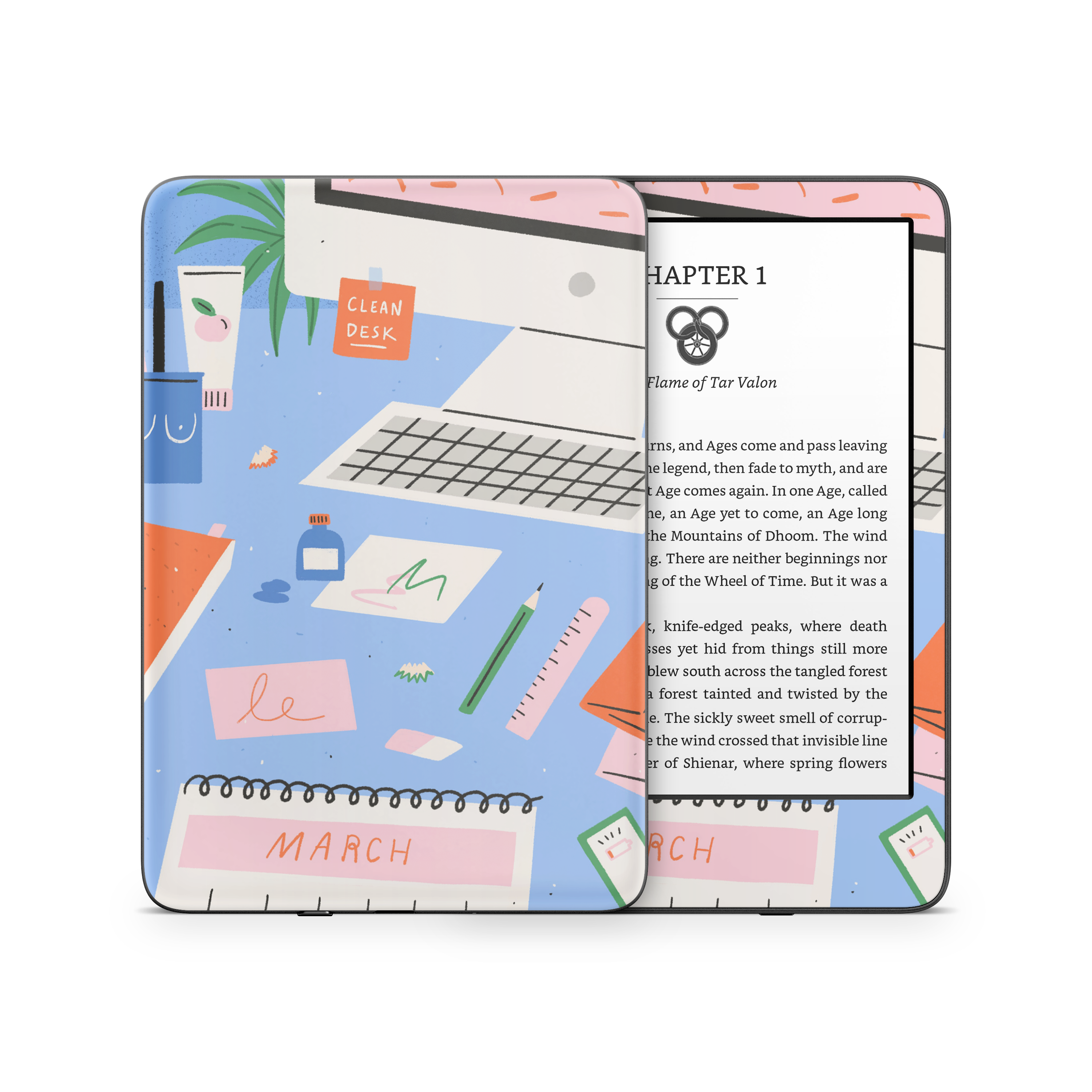 Messy Desk Kindle Skin