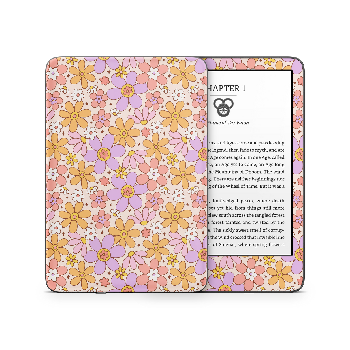 Groovy floral Kindle Skin