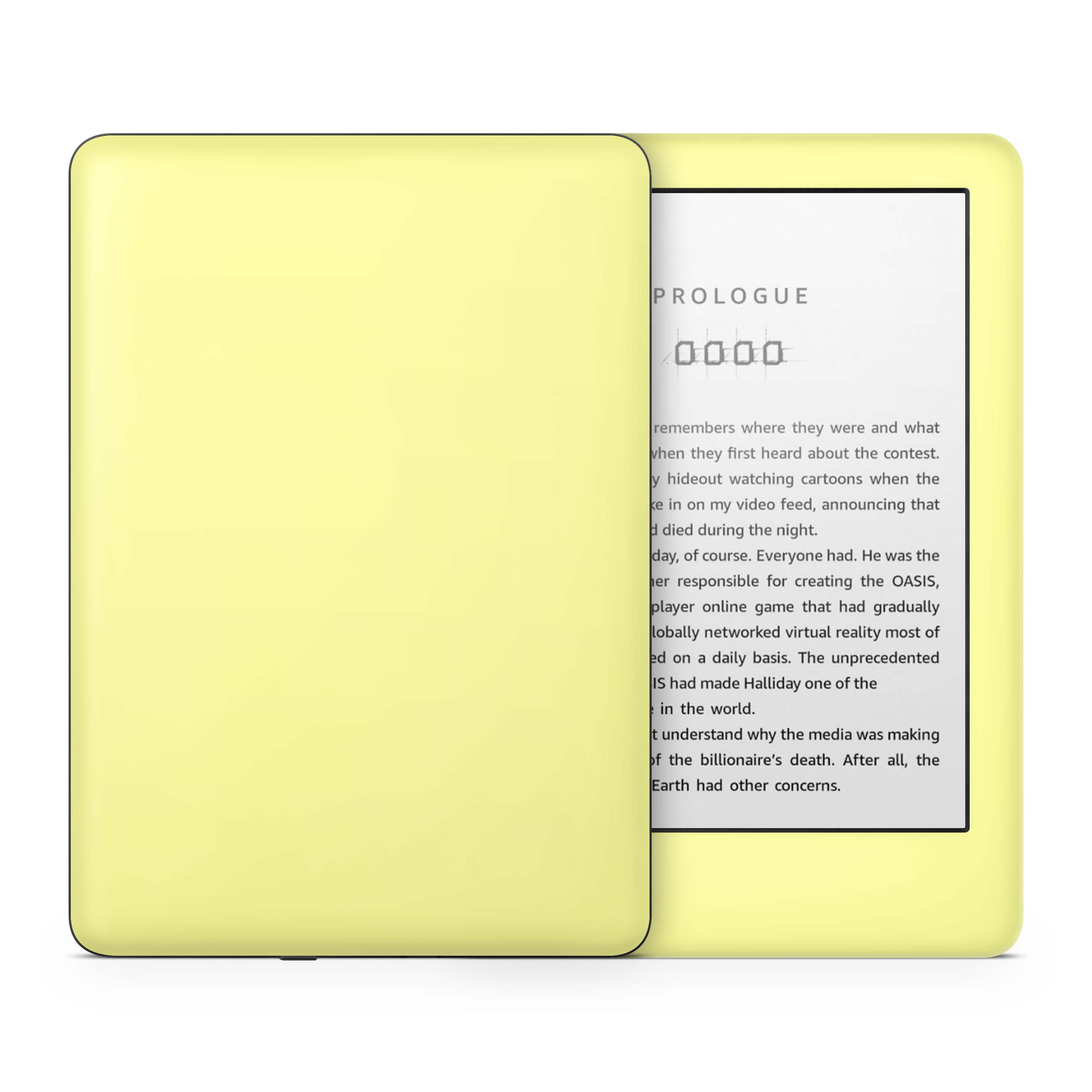 Pale Yellow Kindle eReader Skin