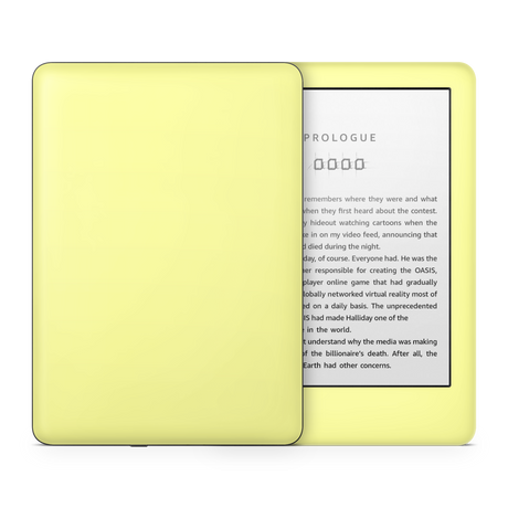 Pale Yellow Kindle eReader Skin