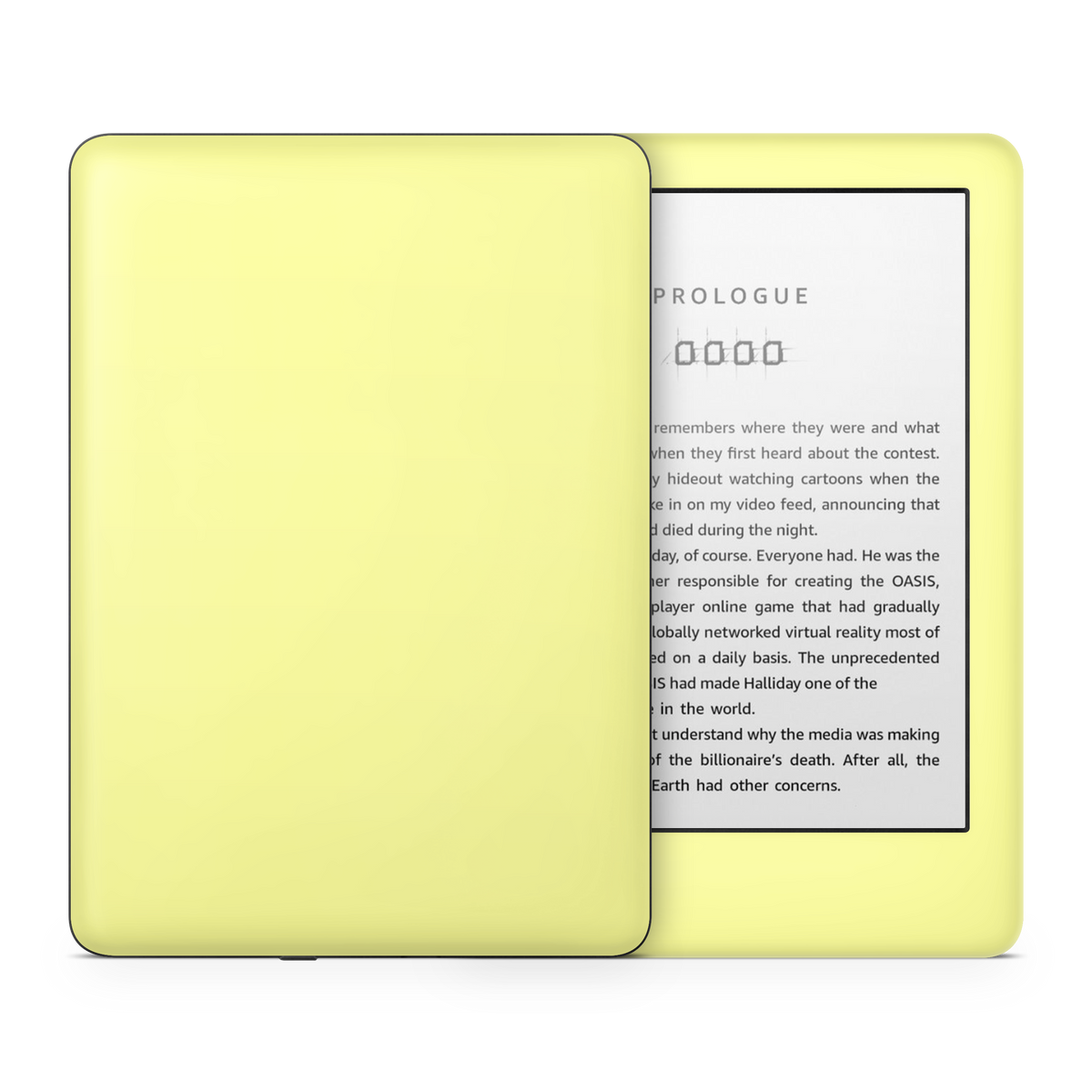 Pale Yellow Kindle eReader Skin