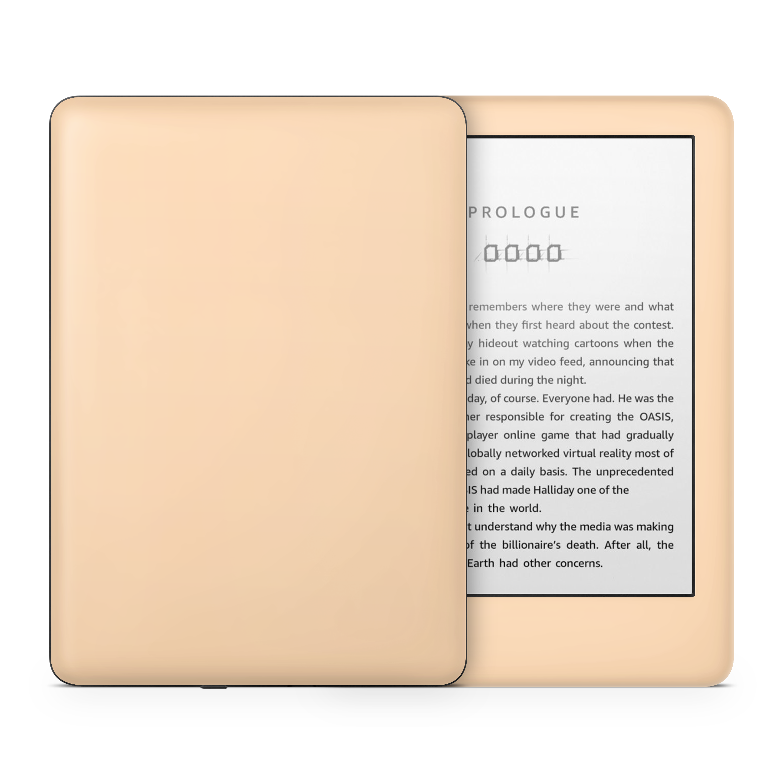 Pale Peach Kindle eReader Skin