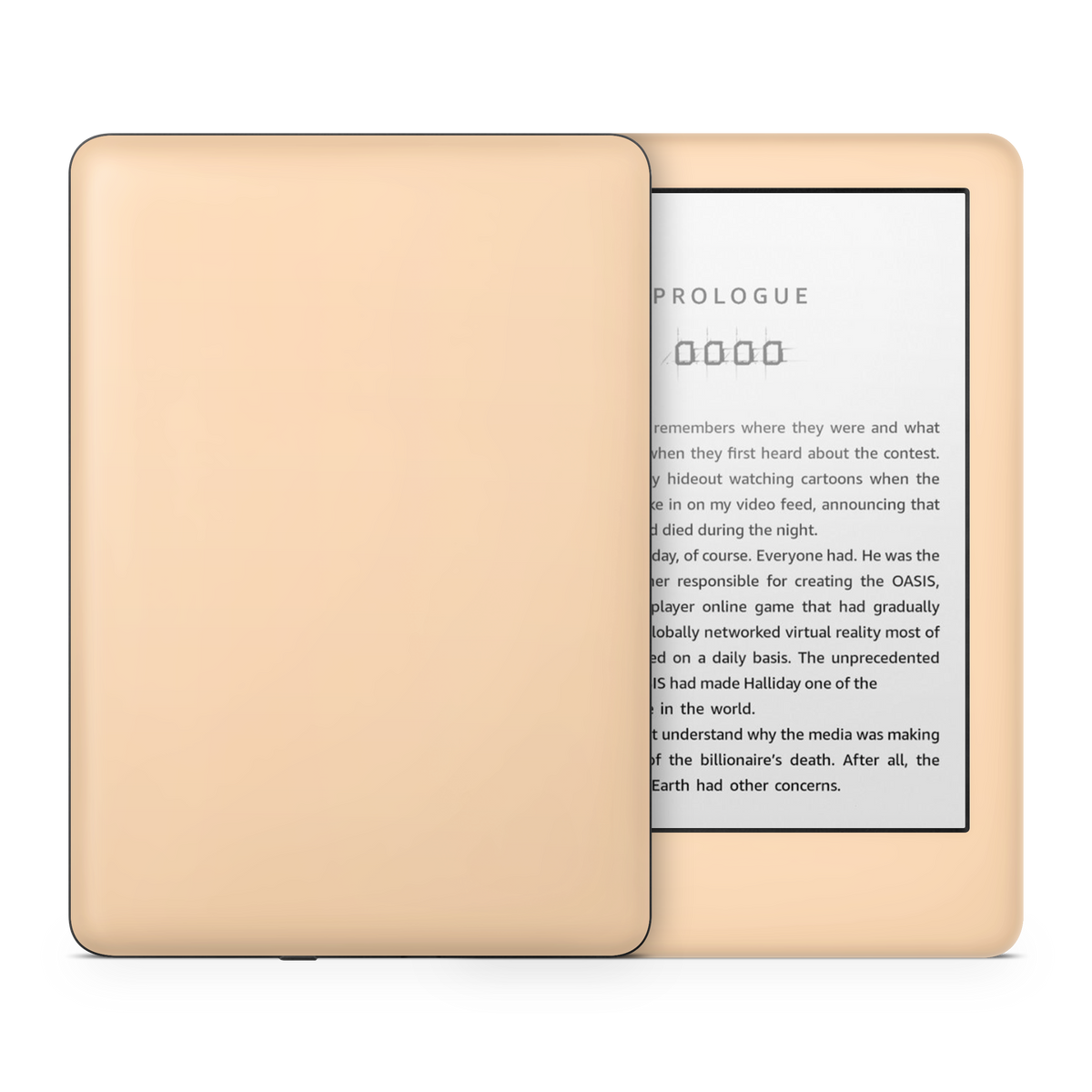 Pale Peach Kindle eReader Skin