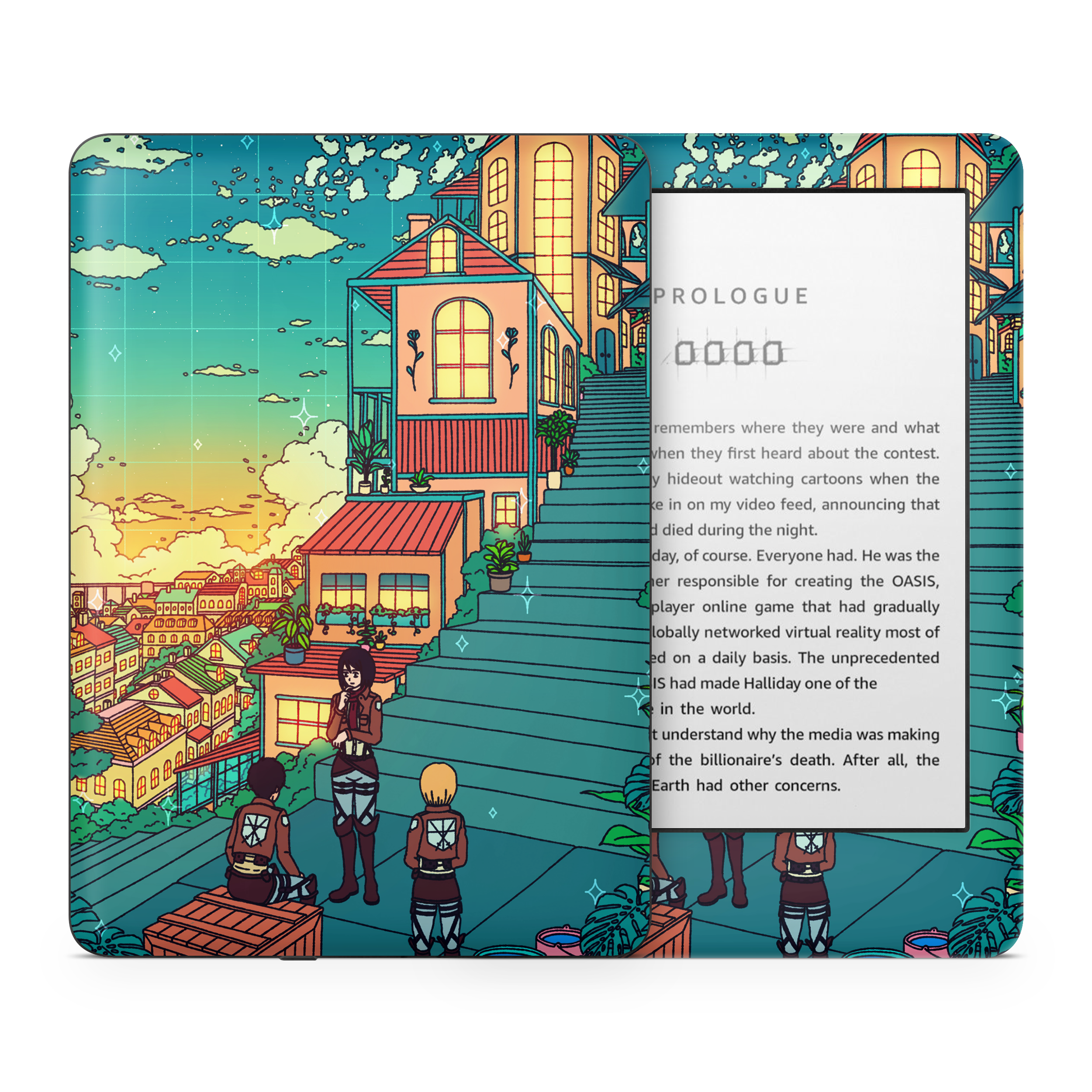 Titan and friends Kindle Skin
