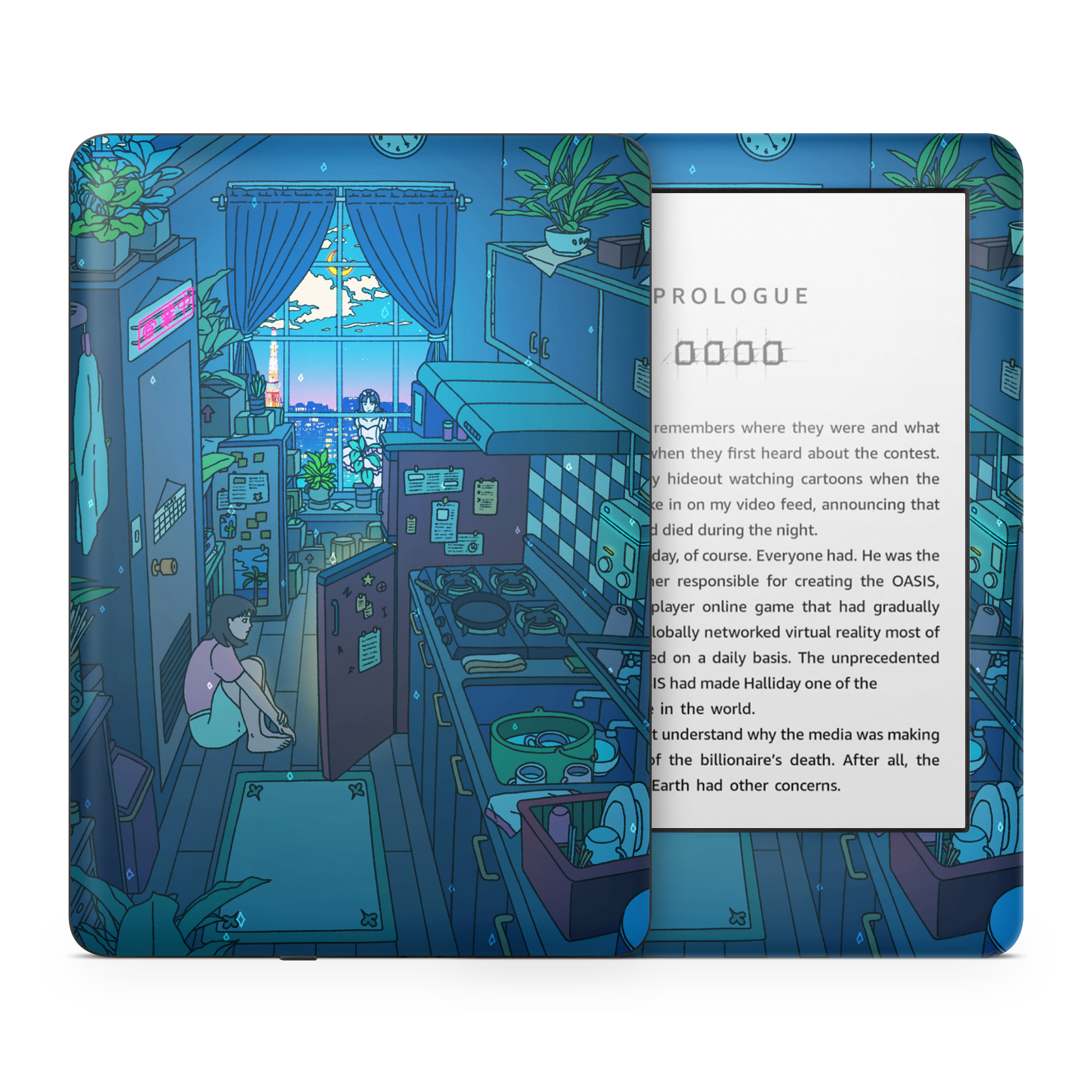 Perfect Blue  Kindle Skin