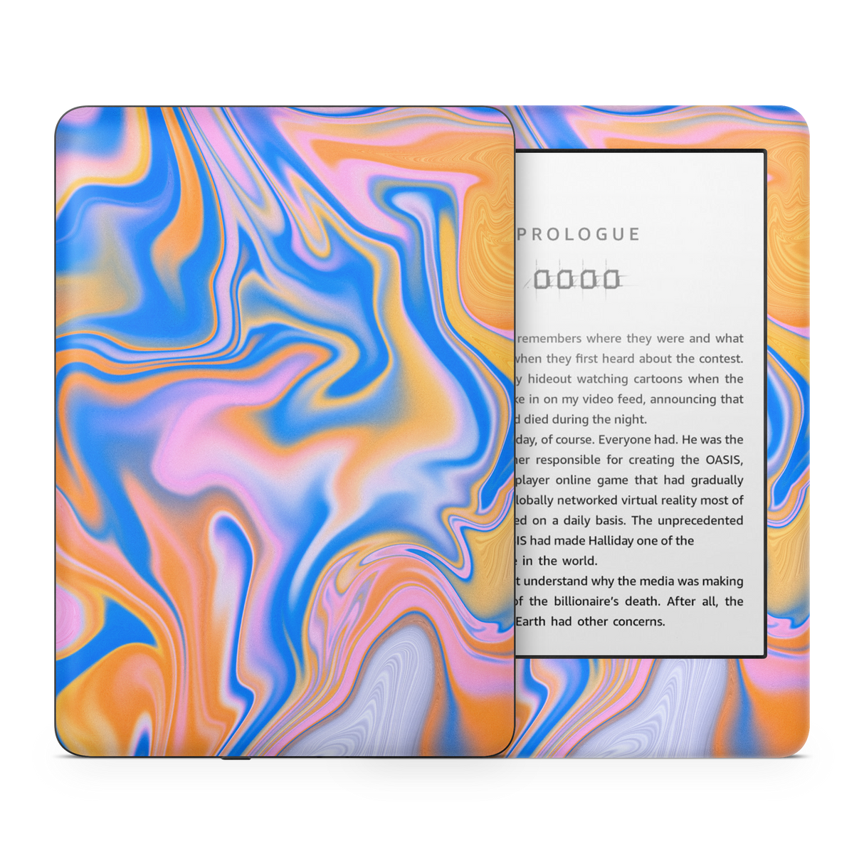 Blue Liquid Kindle Skin