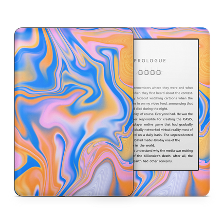 Blue Liquid Kindle Skin